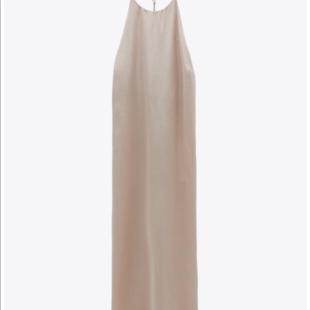Zara silky midi dress.